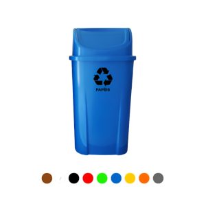 Lixeira basculante para refeitório de obra 60 litros PEAD