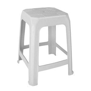 Banqueta plástica empilhável para vestiário em polipropileno de alta durabilidade.