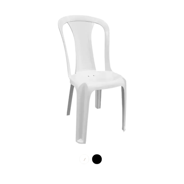 Cadeira bistrô de plástico NR 24 para refeitório durável