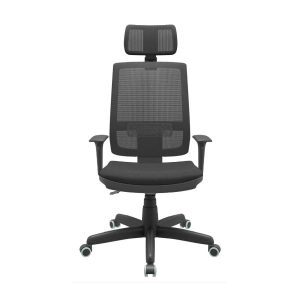 Cadeira presidente ergonômica com NR 17 para escritório moderno