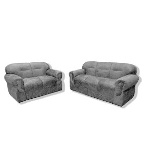 Conjunto estofado para escritórios b2b de suede eucalipto, ideal para recepções corporativas.