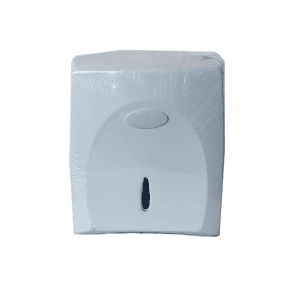 Dispenser de papel toalha interfolha para empresas, ideal para higiene corporativa e conformidade NR 24.