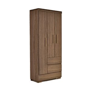 Guarda roupas para alojamento corporativo de MDP com 3 portas e 2 gavetas