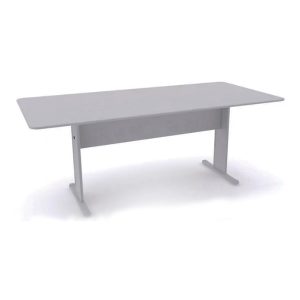 Mesa de reunião pé de ferro 2 metros b2b retangular em aço carbono e MDF