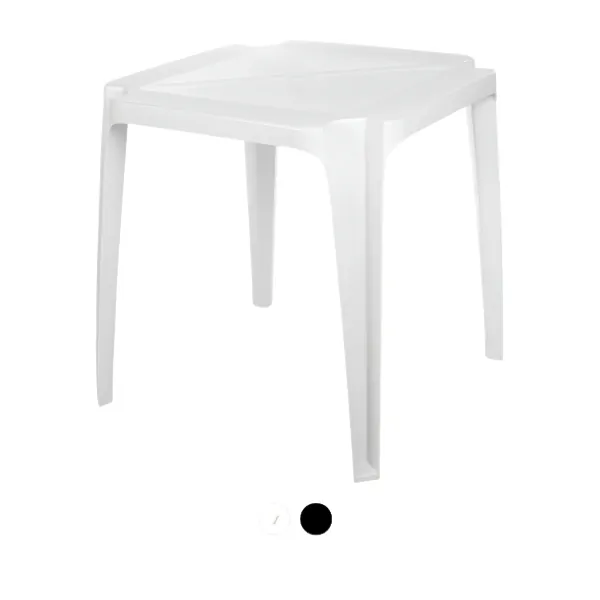 Mesa monobloco para refeitório de 4 lugares em plástico resistente com proteção UV